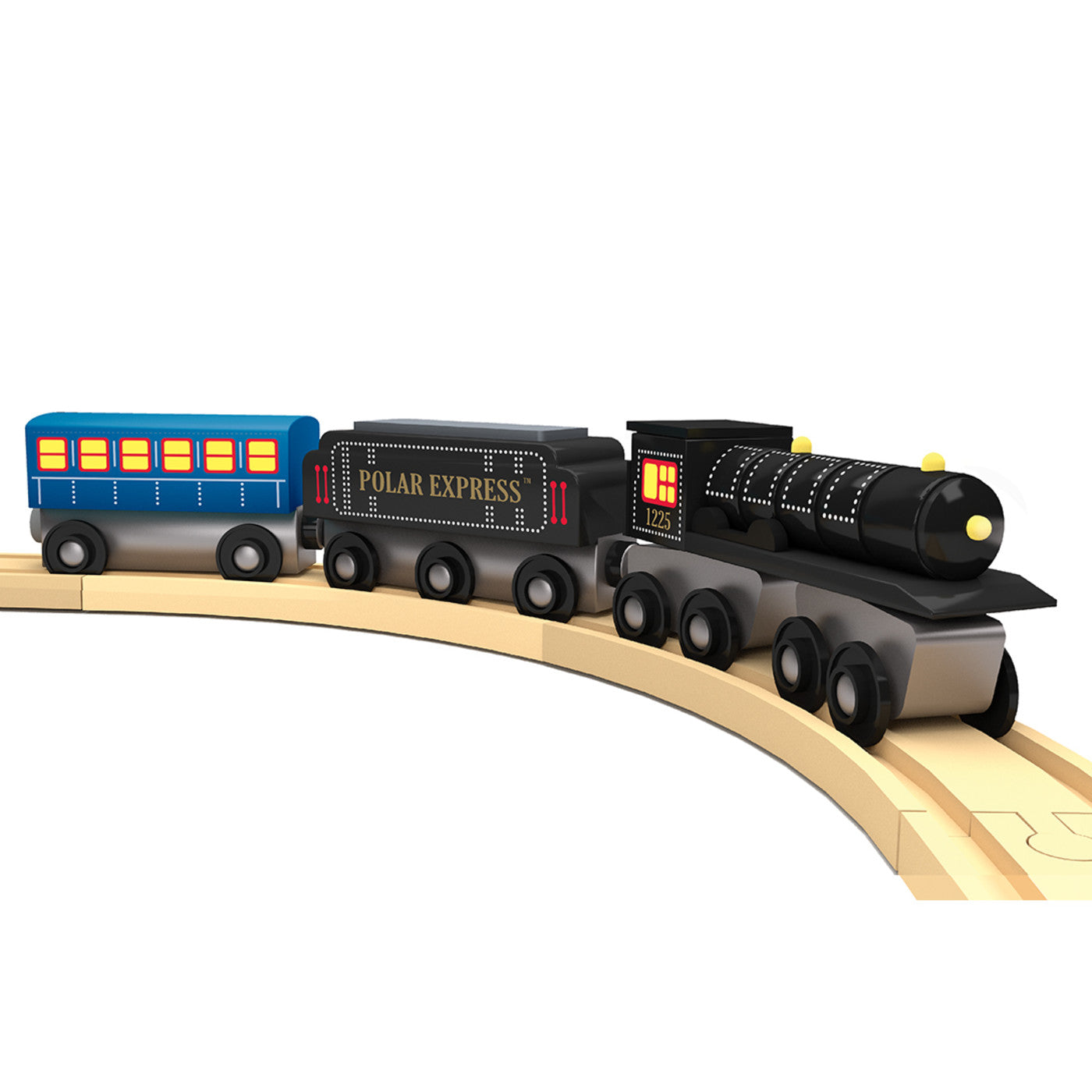 MasterPieces Wood Train Sets - The Polar Express 3 Piece Train Set