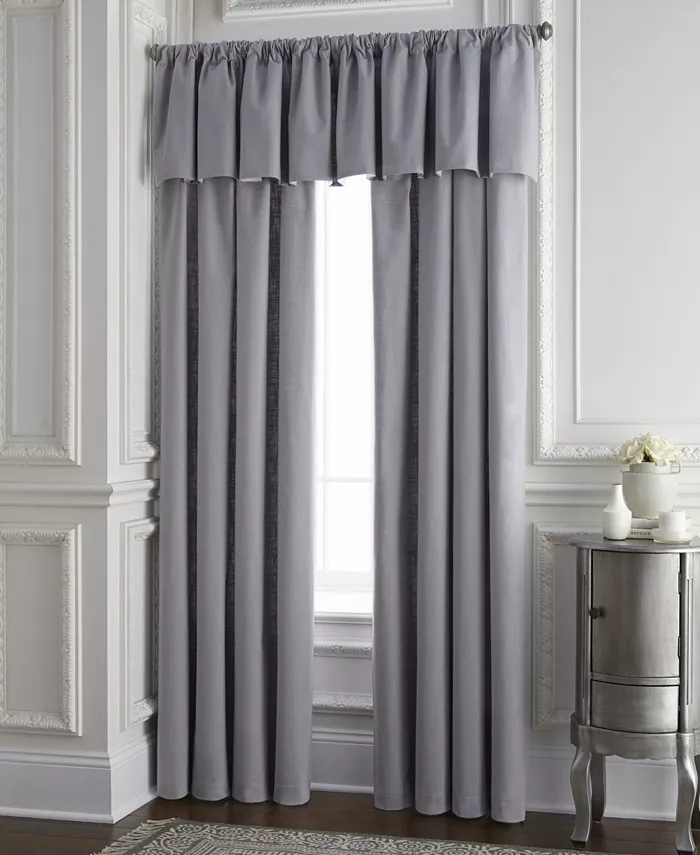 Colcha Linens Cambric Gray Lined Drapery Panel 52