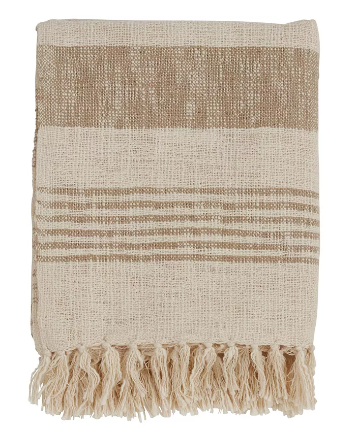 Saro Lifestyle Striped Throw