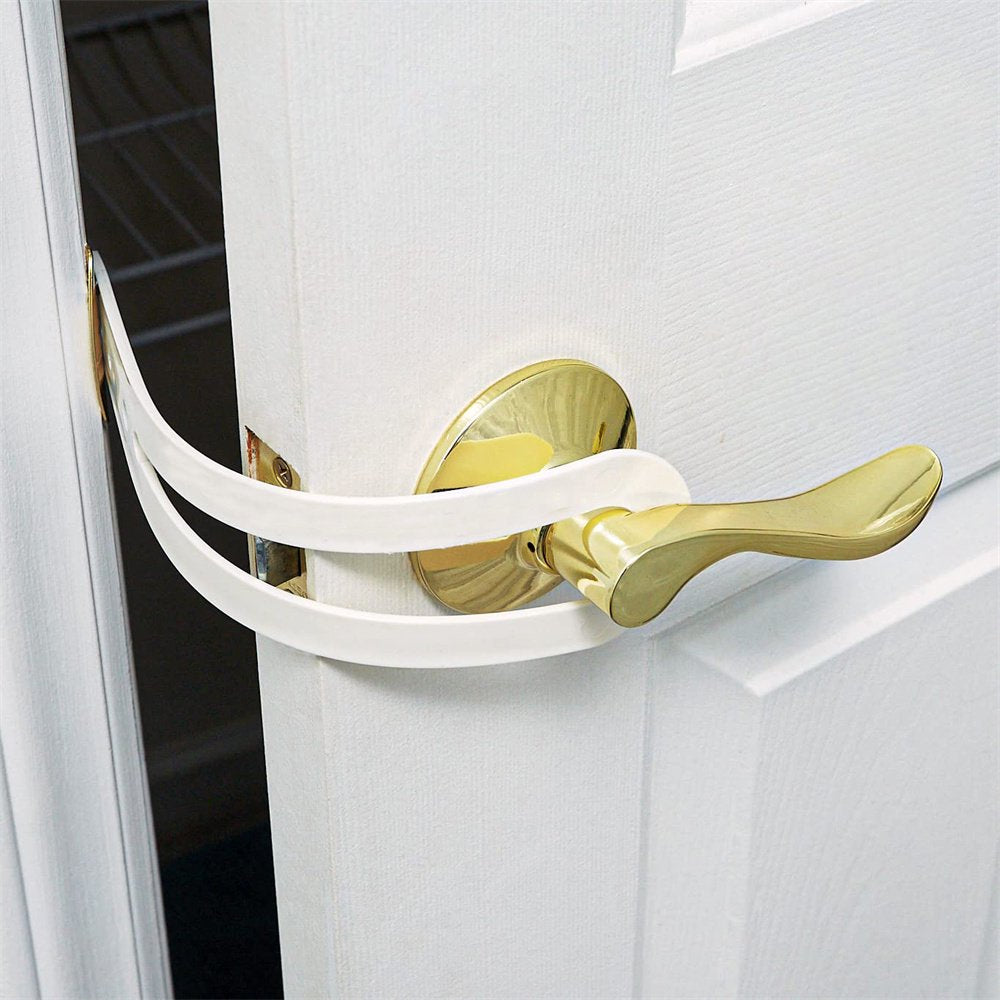 Cat Door Holder Latch - White Cat Door Alternative Installs Fast Flex Latch Strap Let Cats in and Keeps Dogs Out of Litter andFood