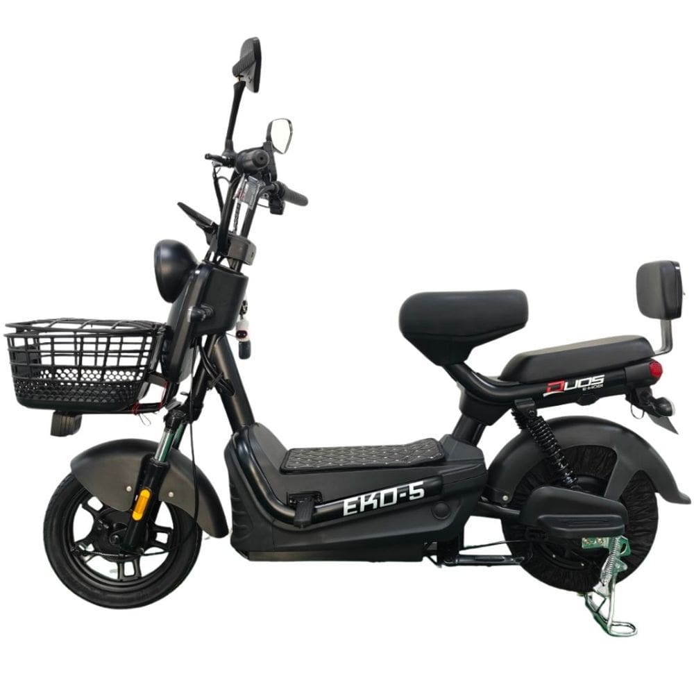 Bicicleta Scooter Elétrica 600W Alarme Eko-5 Preta Duos
