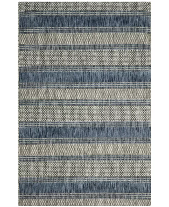 Safavieh Courtyard Gray and Navy 6'7