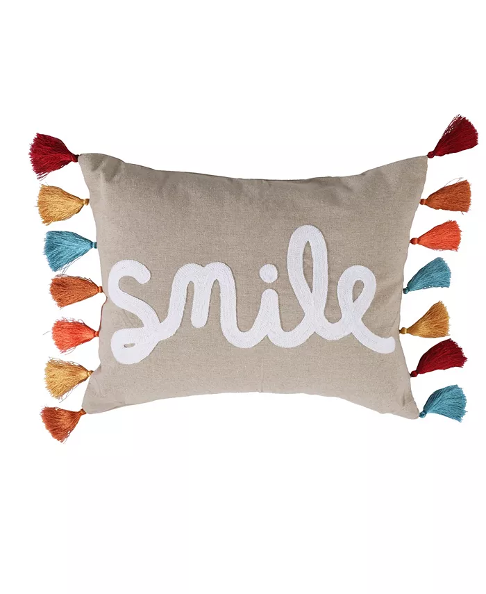 Levtex Amelie Smile Tassels Decorative Pillow， 14