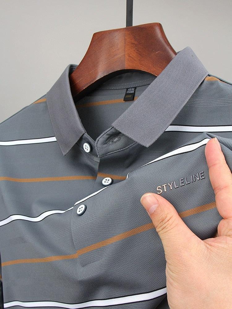 Camiseta Polo em Seda Gelo Respirável - StyleLine / Elegância e Frescor se Unem na Nossa nova Camiseta Polo!!!