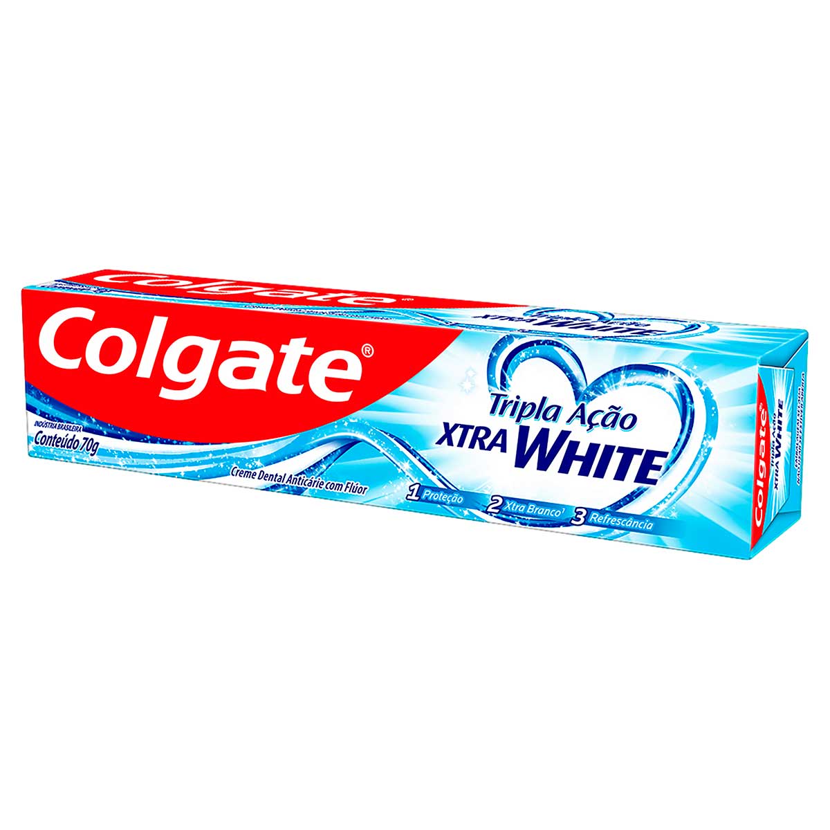 Kit Creme Dental Xtra White Colgate Tripla Acao Caixa 3 Unidades 70g Cada Leve Mais Pague Menos