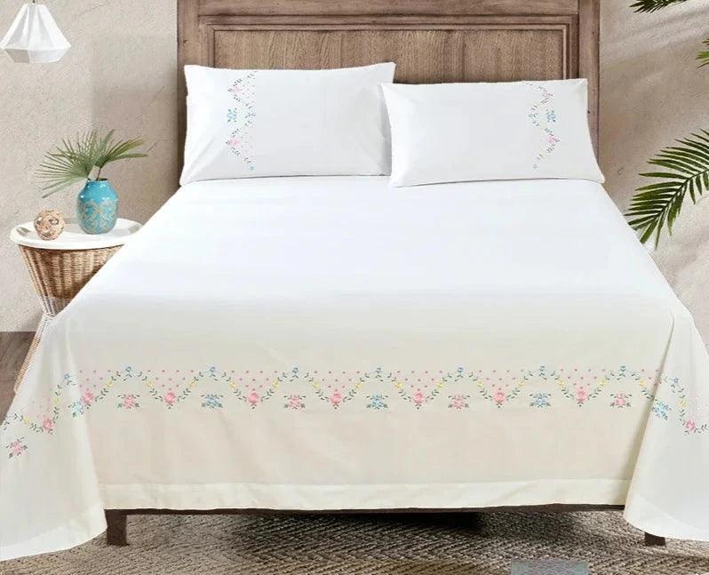 Jogo de Cama Flor de Majestade™ 3 Peças em Algodão / Sofisticação & Conforto para Seu Quarto!