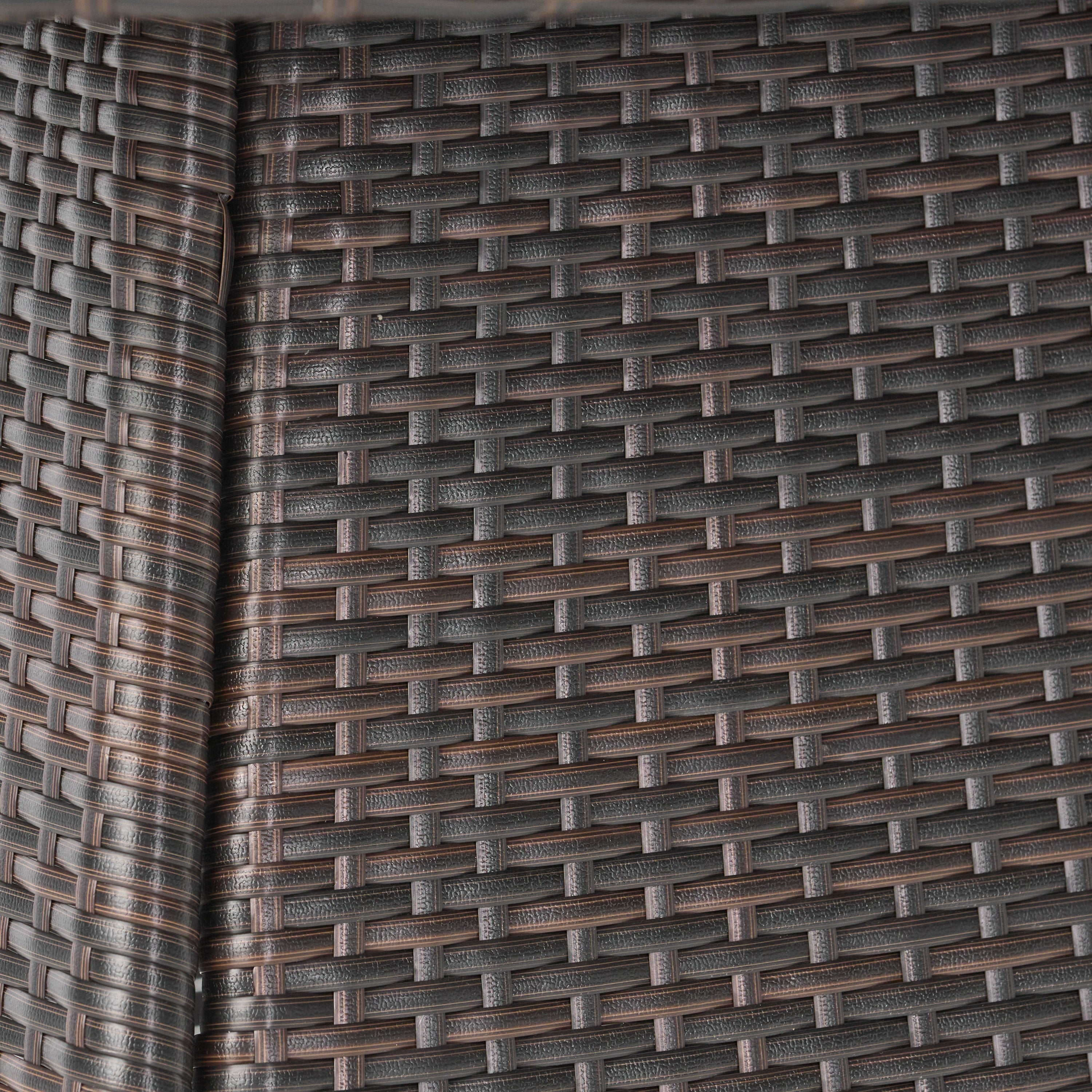 Kanza Outdoor Brown Wicker Round Dining Table