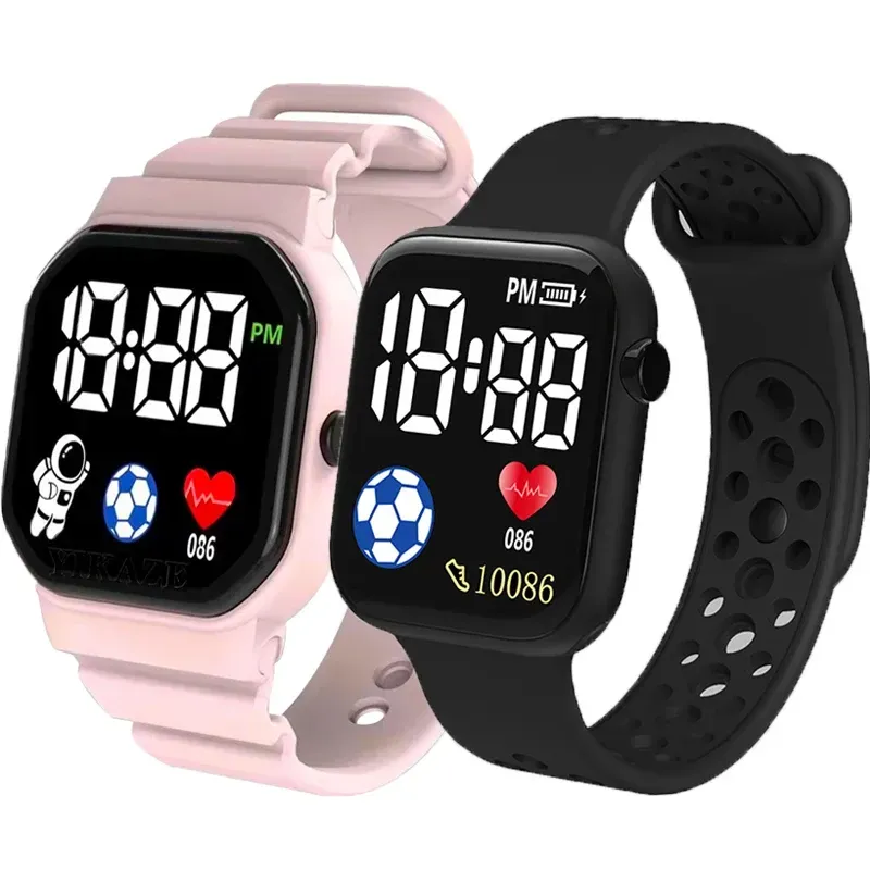 LIUYANGTIAN NEW LED Digital Watch For Kids Boys Girls Football Sports Watches Silicone Digital Watch Casual Childrens Electronic Wristwatch