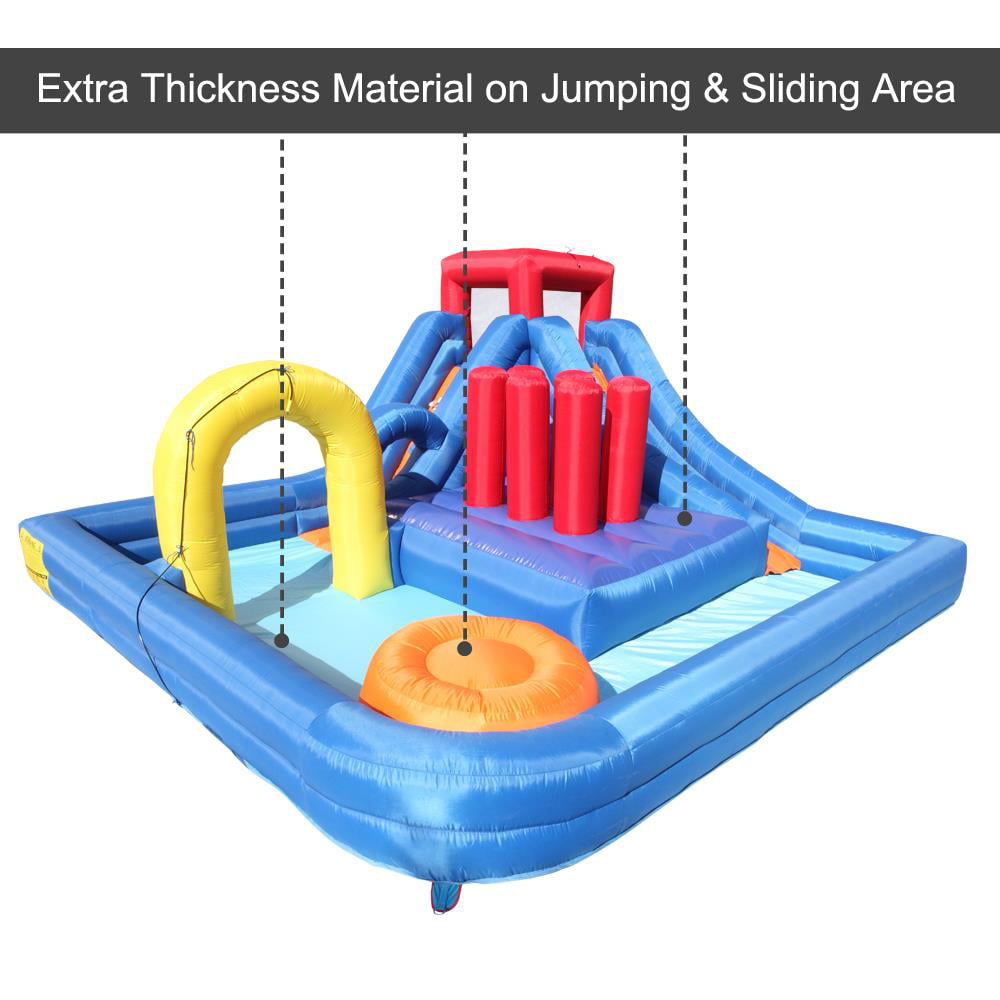 SalonMore Kids Large Inflatable Bounce House Castle with Water Slide Pool and Air Blower