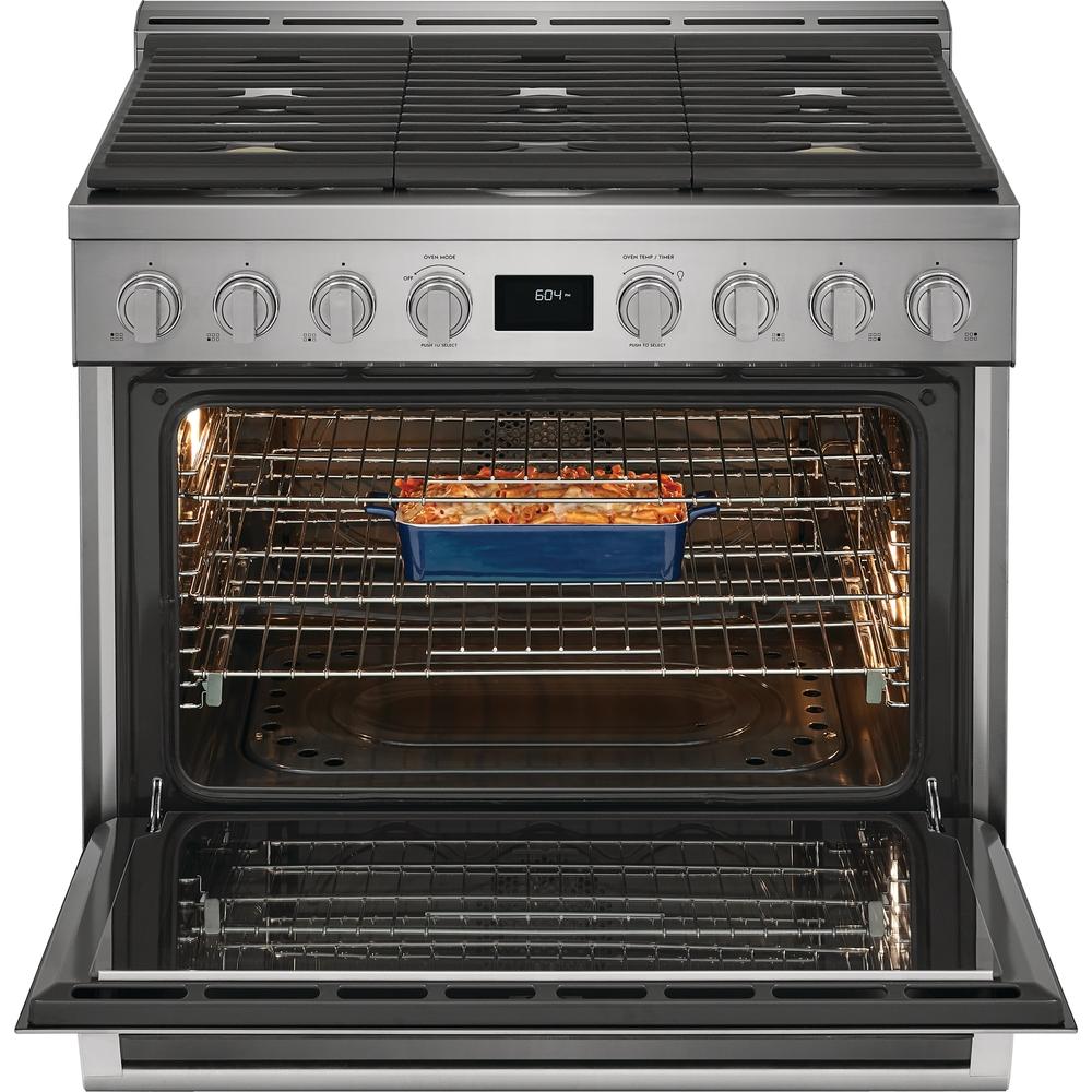 Electrolux 36-inch Freestanding Gas Range with Convection Technology ECFG3668AS