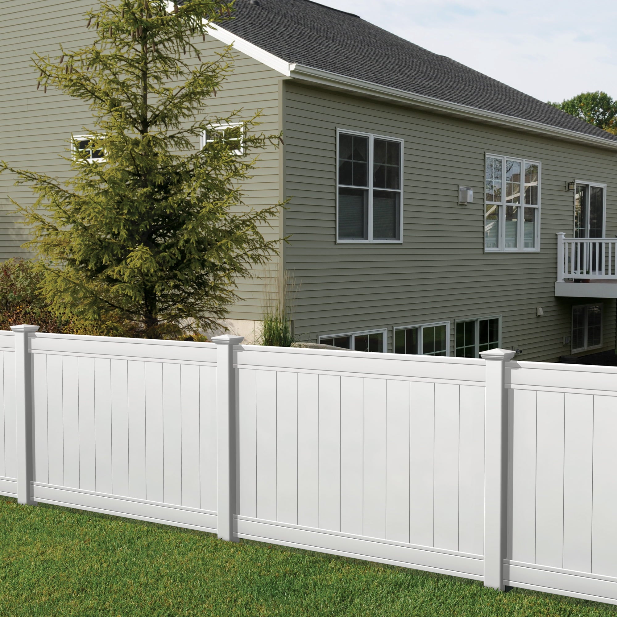 Outdoor Essentials Pro Series 4x6 Lakewood White Vinyl Privacy Fence Panel