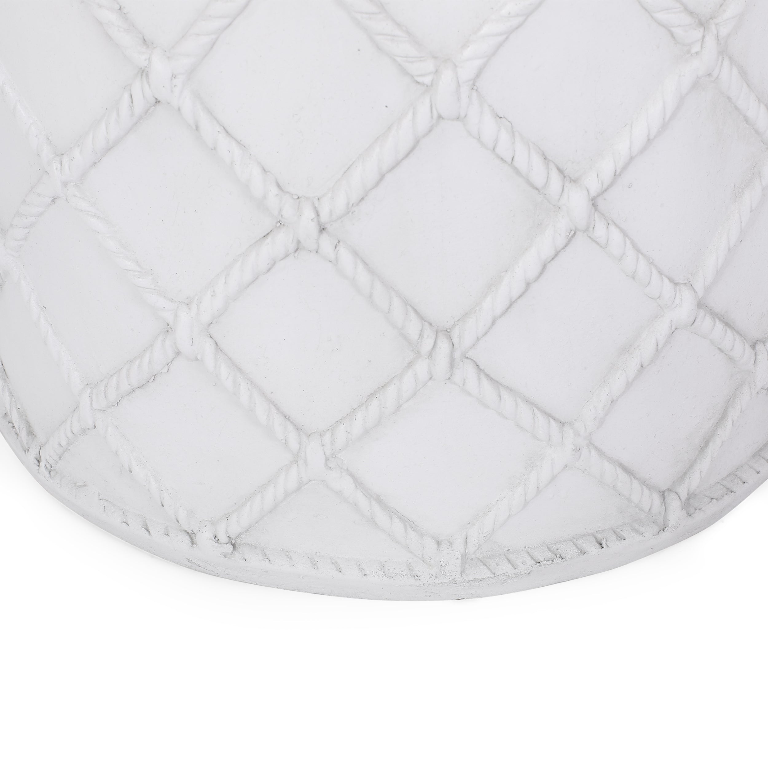 Ospery Outdoor Lightweight Concrete Side Table, Antique White