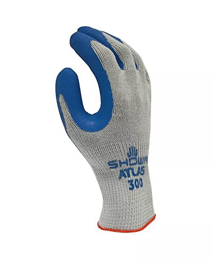 Lfs Glove SHOWA Atlas Latex Coated Glove， Grey Blue， Size XL