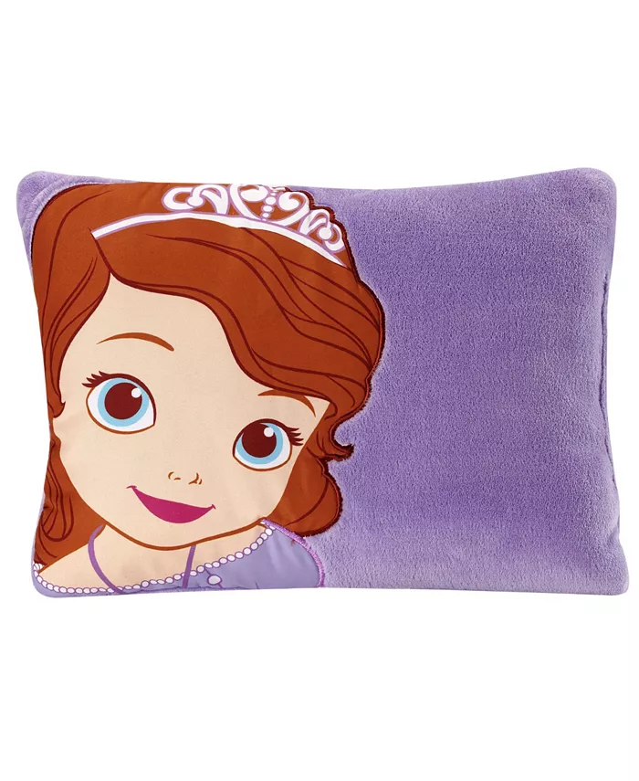 Disney Sofia the First Appliqued Super Soft Plush Decorative Toddler Pillow
