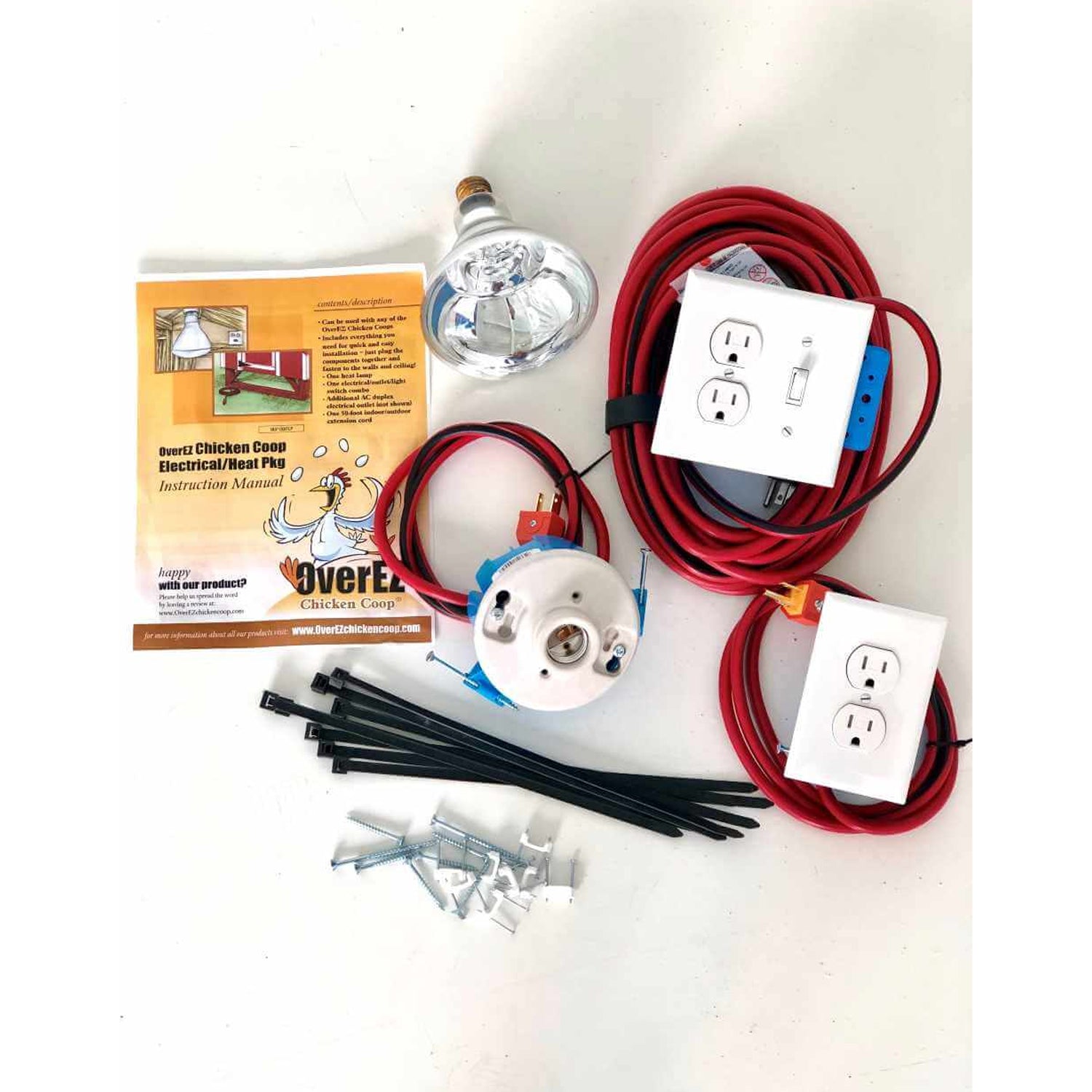 OverEZ Chicken Coop Electrical Heater Package Poultry Raising Supplies