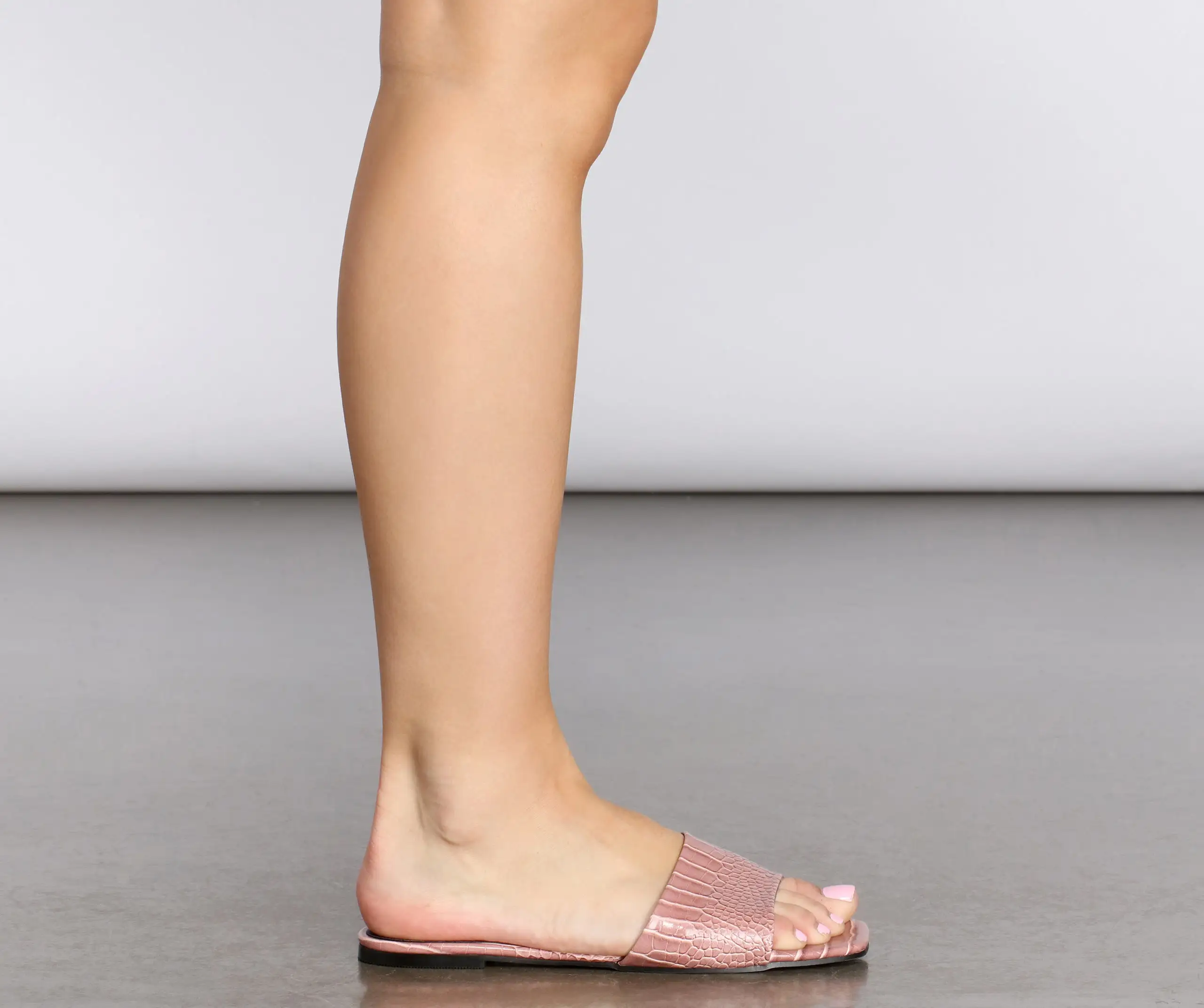 Peep The Pedi Square Toe Croc Sandals