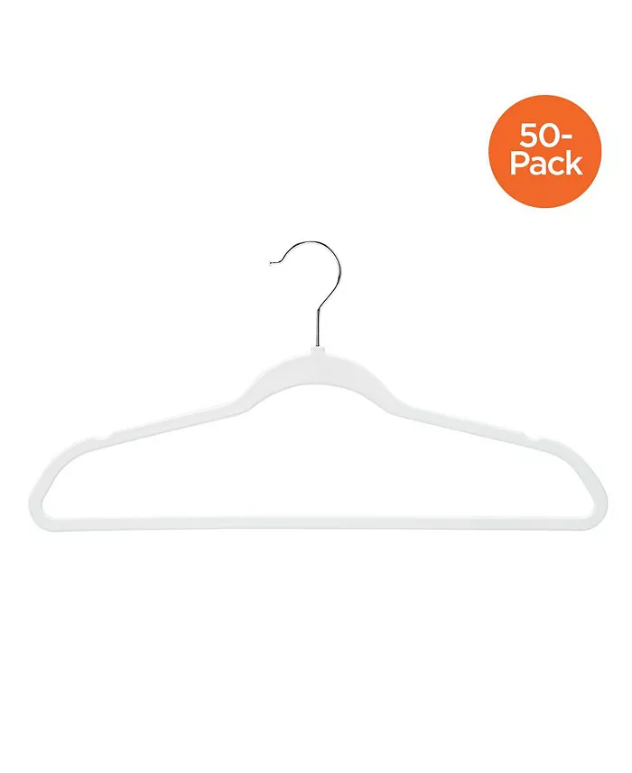 Honey Can Do 50-Pack Rubber Space-Saving Hanger， White