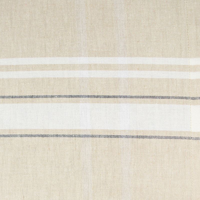 60 x 120 White and Beige Rectangle Cotton Tablecloth