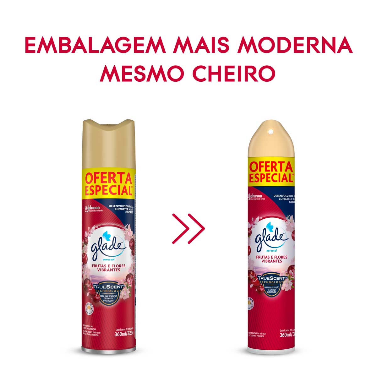 Desodorizador Glade Aerossol Frutas e Flores Vibrantes 360ml Oferta Especial