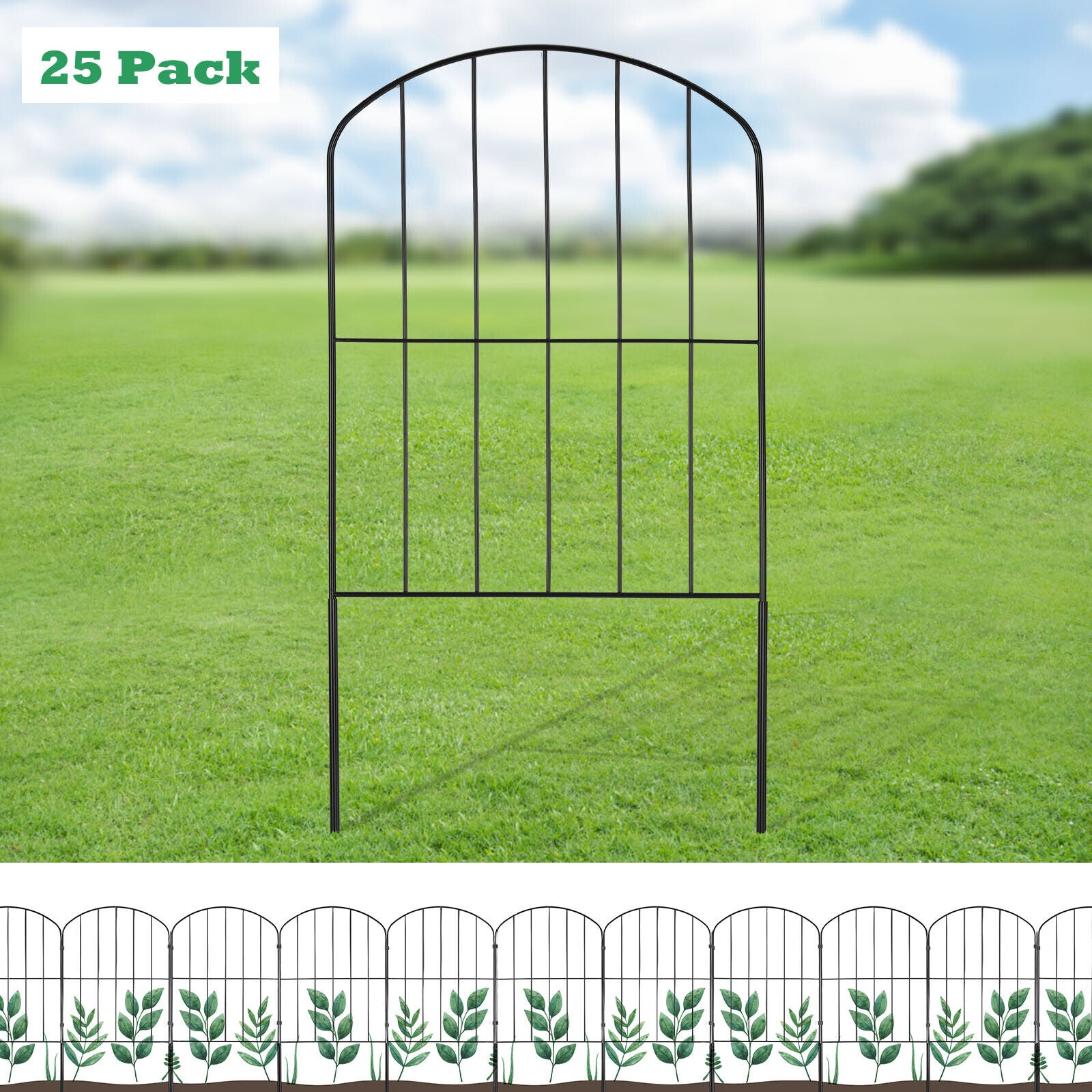 25X Garden Fence Path Edging for Landscape Patio Yard Border Pet Exercise Fence