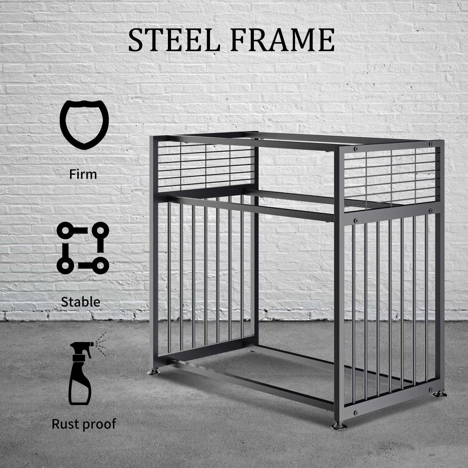 MOPHOTO Dog Crate Furniture-Style Cages Large Dog Crate Furniture Indoor Dog Kennels， Easy to assemble