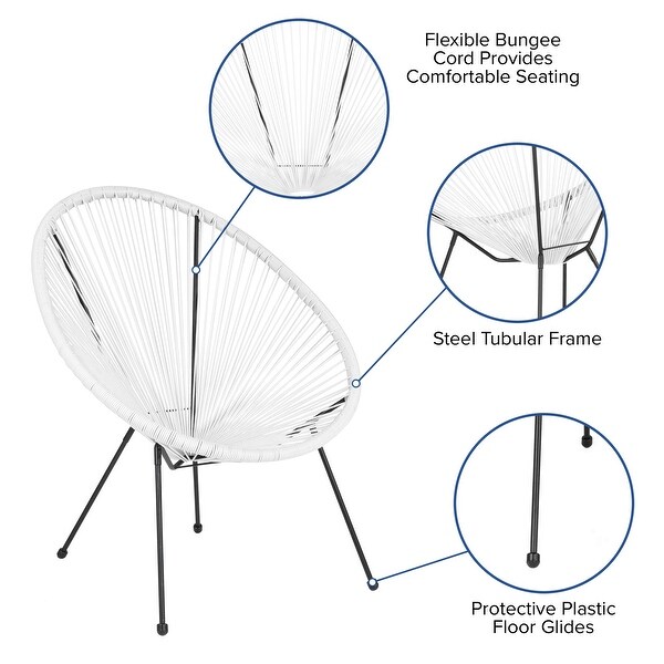 Rattan/ Bungee Papasan Lounge Chair