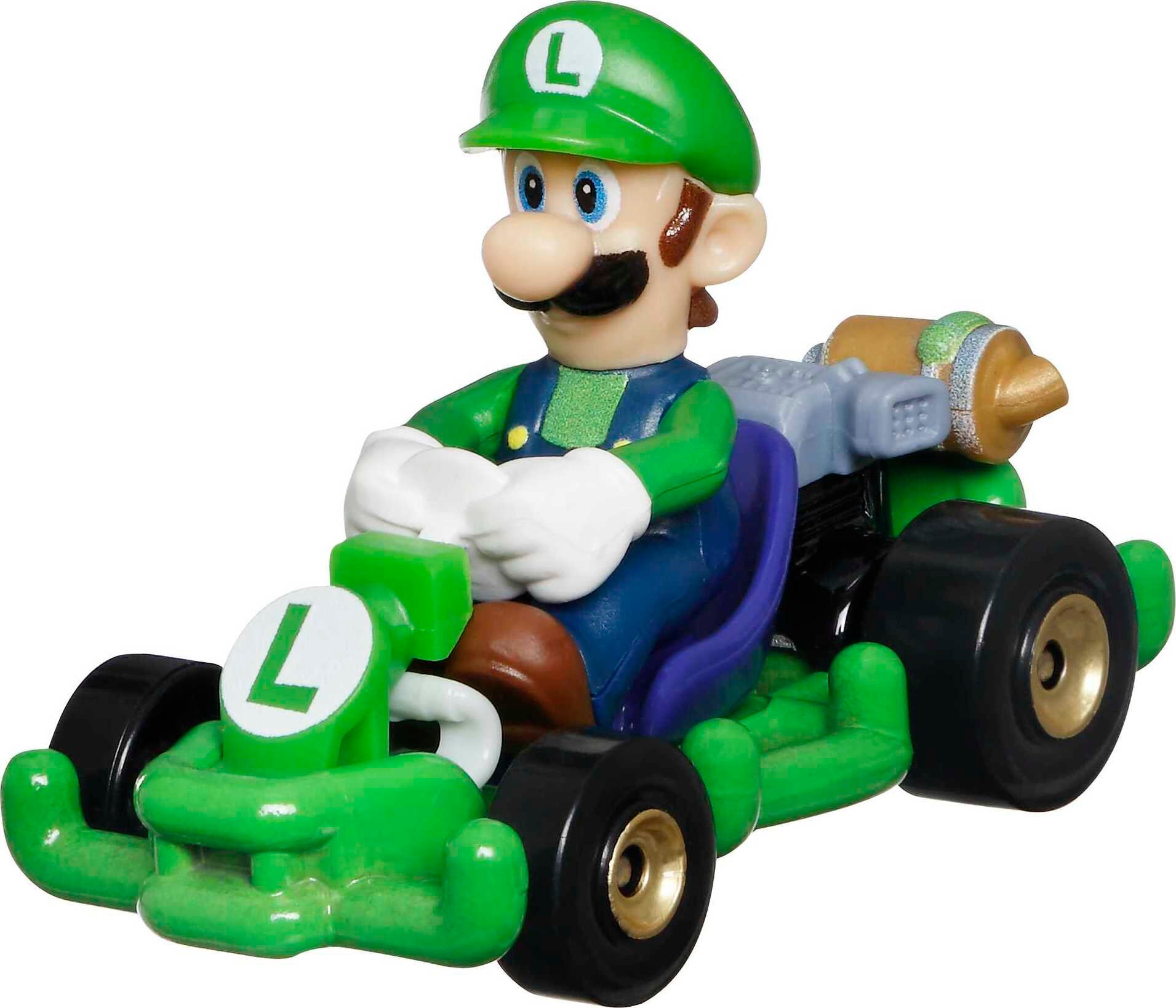 Hot Wheels Mario Kart Set of 4 Toy Character Vehicles， Includes 1 Exclusive Model (Styles May Vary)