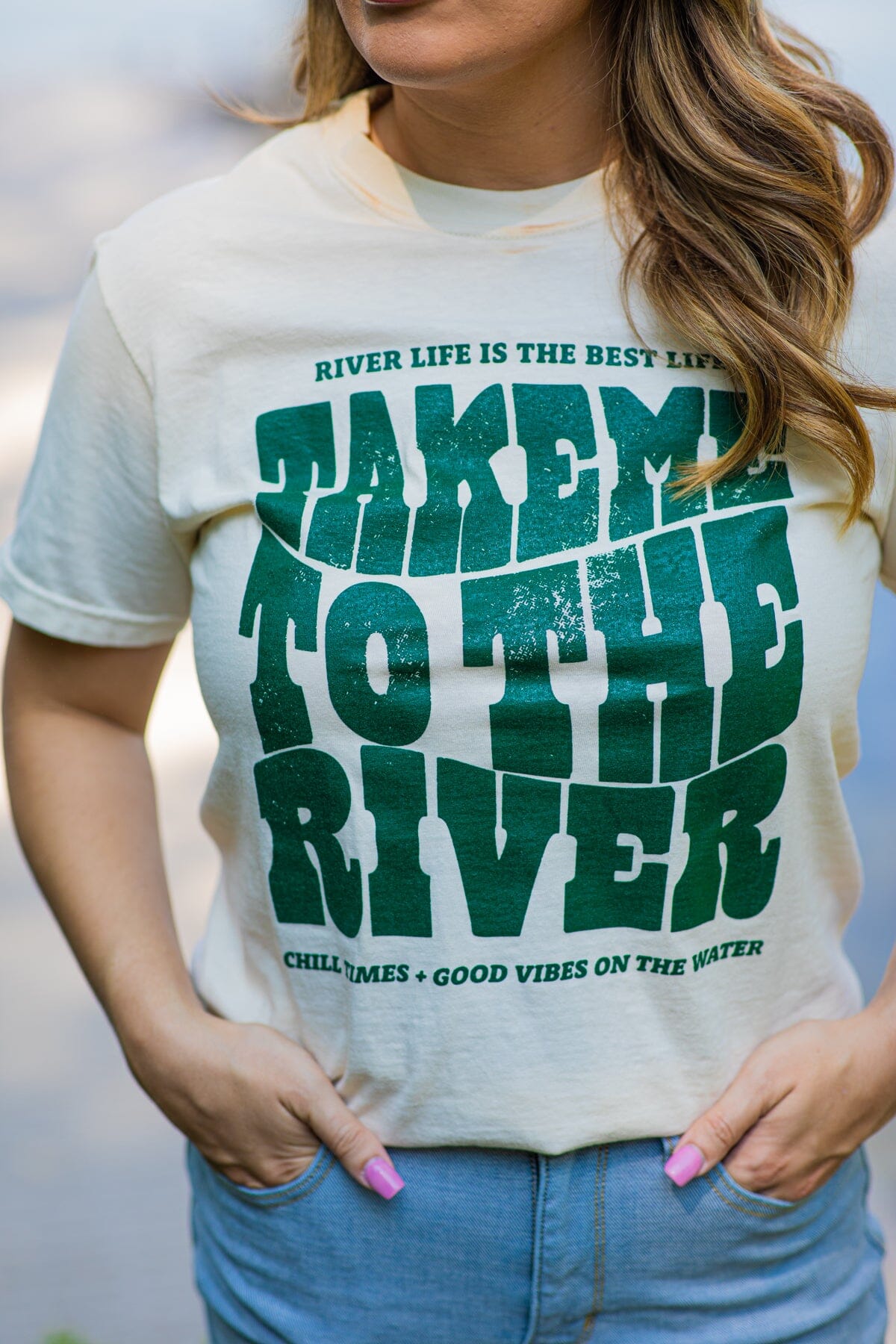 Cream Take Me To The River Graphic Tee