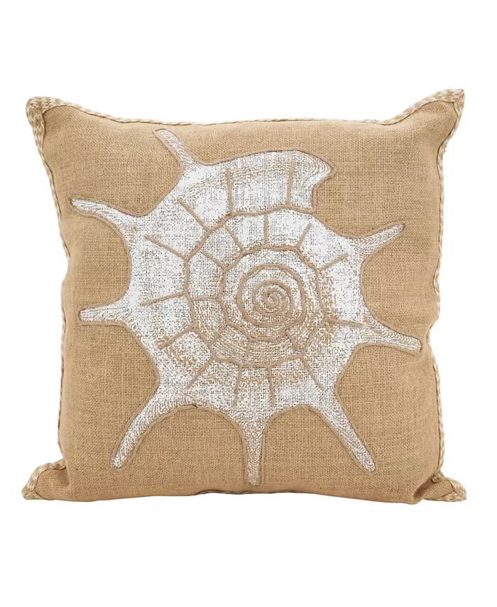 Saro Lifestyle Spiral Shell Decorative Pillow， 20