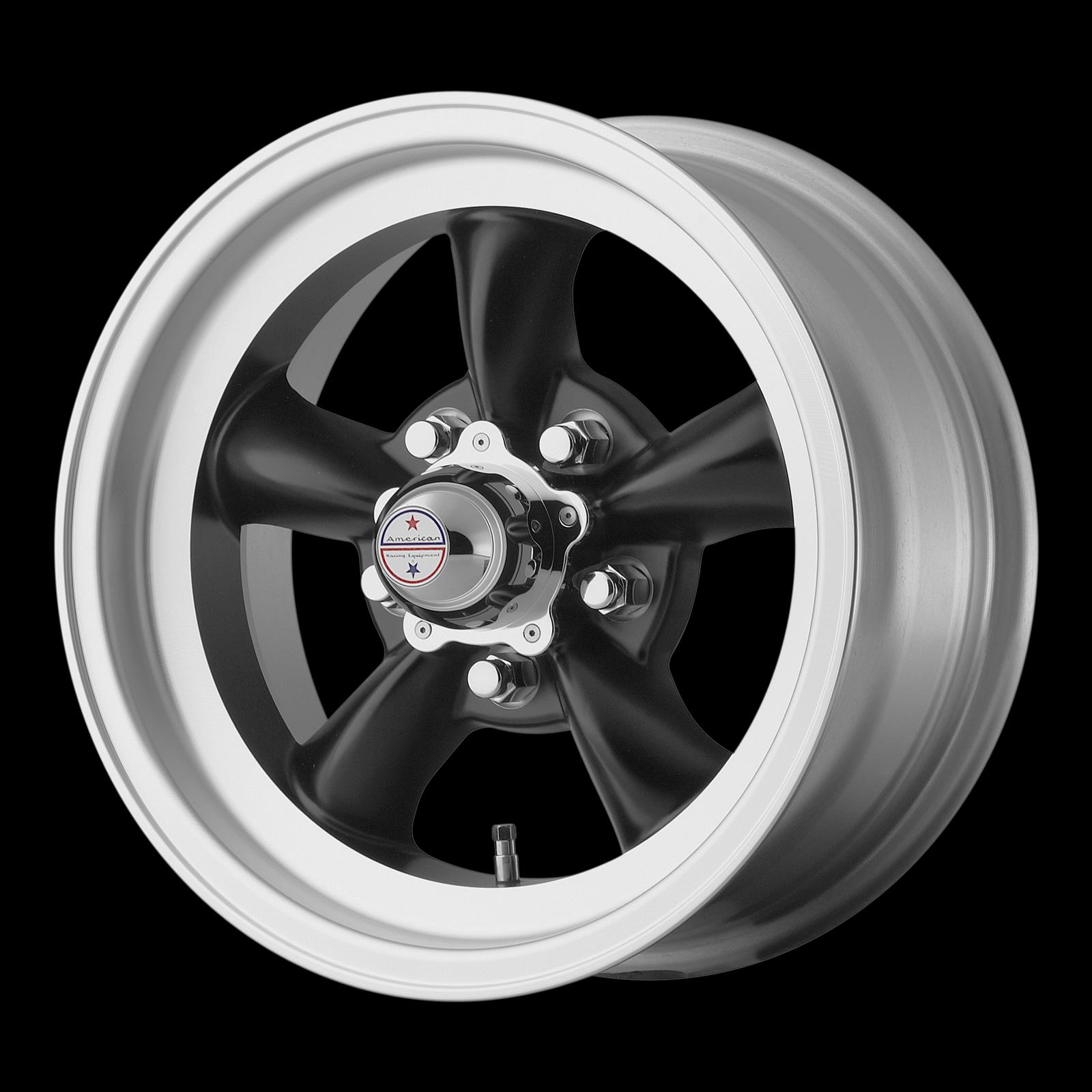 American Racing VN1055761BUS American Racing VN105 Torq-Thrust D Black Wheels with Machined Lips