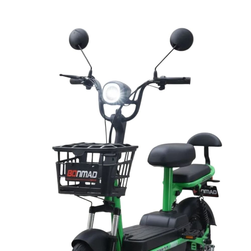 Bicicleta Elétrica Aço Joy City 350W Aro14 Compacta Urbana Dropp - Preto/Verde