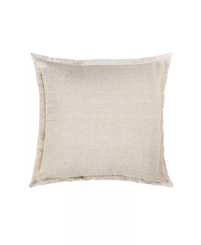 Anaya Home Beige Linen Down Alternative Throw Pillow
