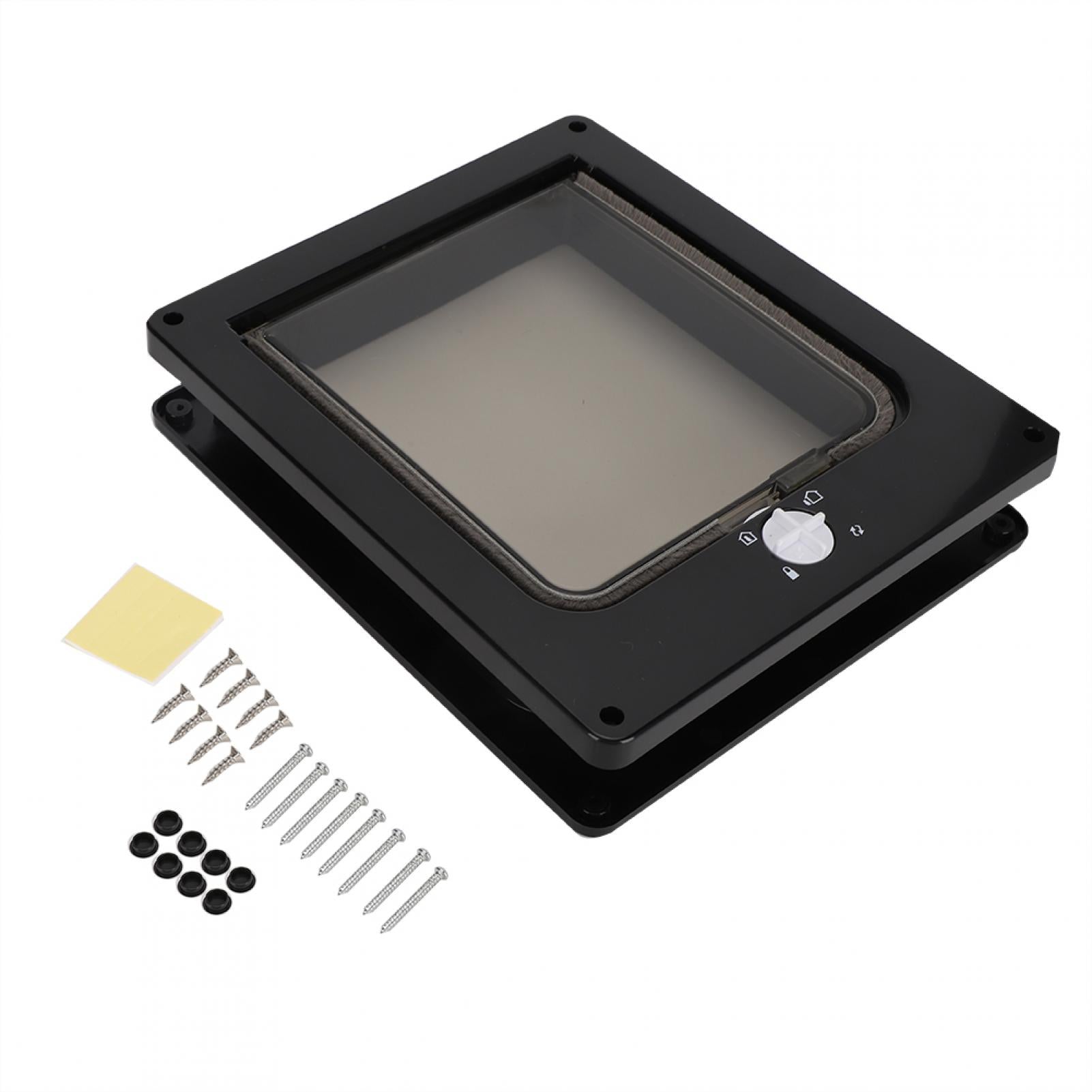 Intelligent Control Door Flap Door With Four Way Lockable Pet Door， Pet Door， For Cat L Black