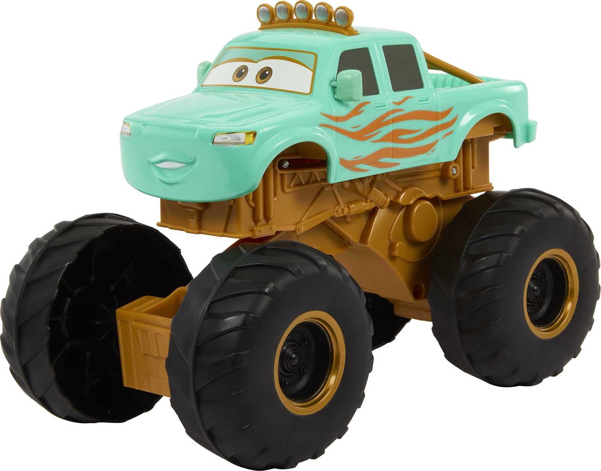 Disney and Pixar Cars On The Road Circus Stunt Ivy Toy Vehicle， Jumping Monster Truck