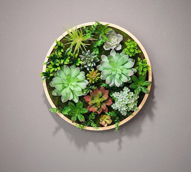 Succulent Wall Art Home Decor | Faux Succulents | Decor Living Wall Ar