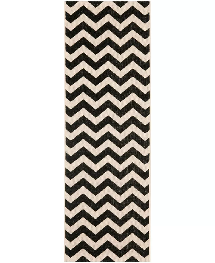 Safavieh Courtyard Black and Beige 2'3