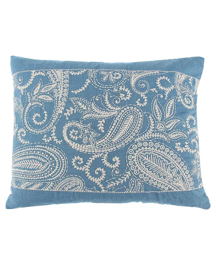 Levtex Home Khotan Embroidered Decorative Pillow， 18