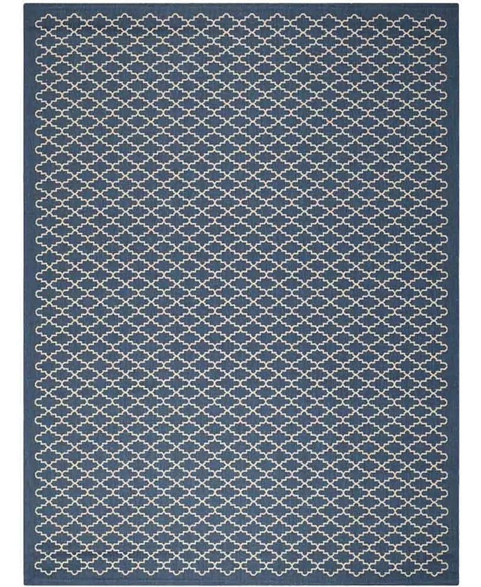 Safavieh Courtyard Navy and Beige 9' x 12' Sisal Weave Outdoor Area Rug