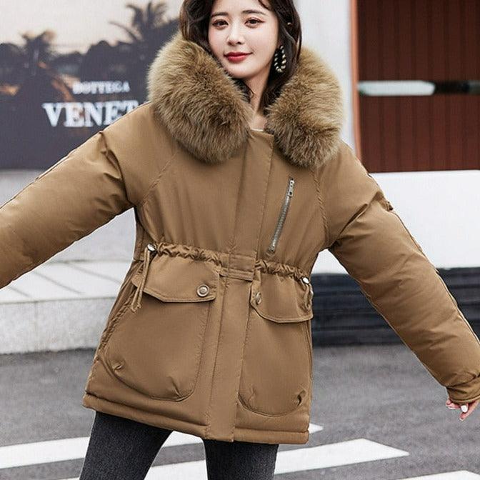 Casaco Feminino Artemis™ com Gorro e Interior em Pelúcia / Esbanje Muito Estilo & Classe Neste Inverno!