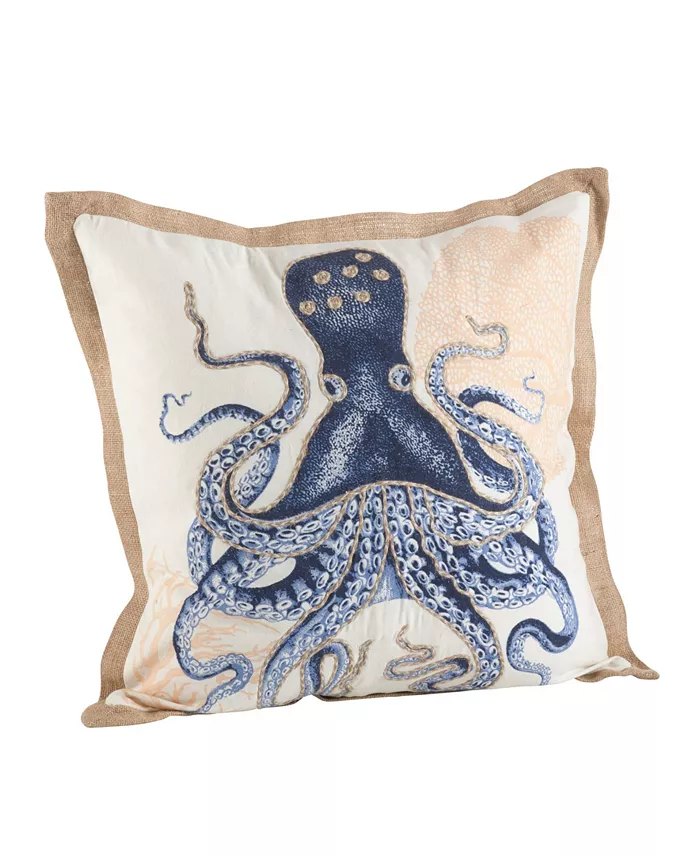 Saro Lifestyle Octopus Printed Decorative Pillow， 20