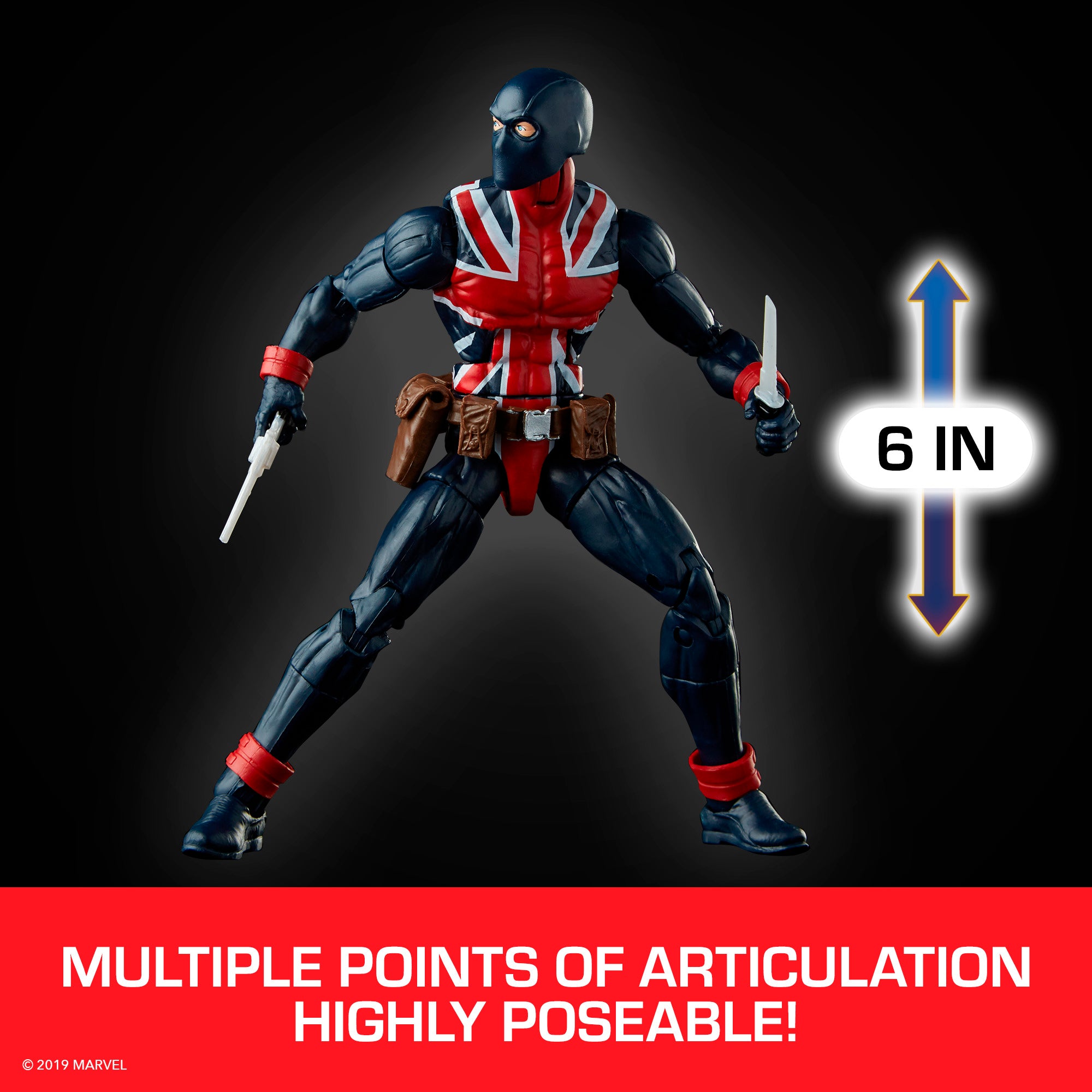 Marvel Legends Series Avengers 6-inch Union Jack Action Figure， 2 Accessories