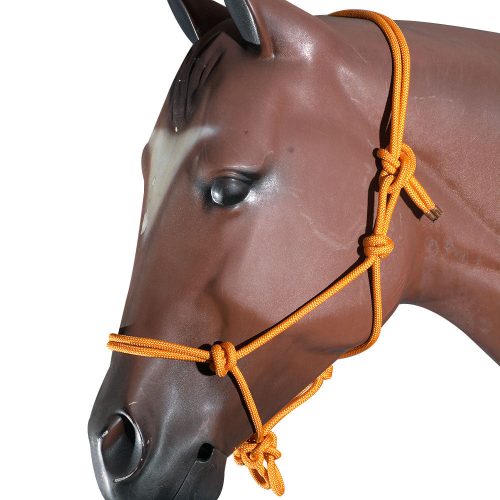 77DL Orange Horse Halter Braided Poly Rope Western Tack By Hilason