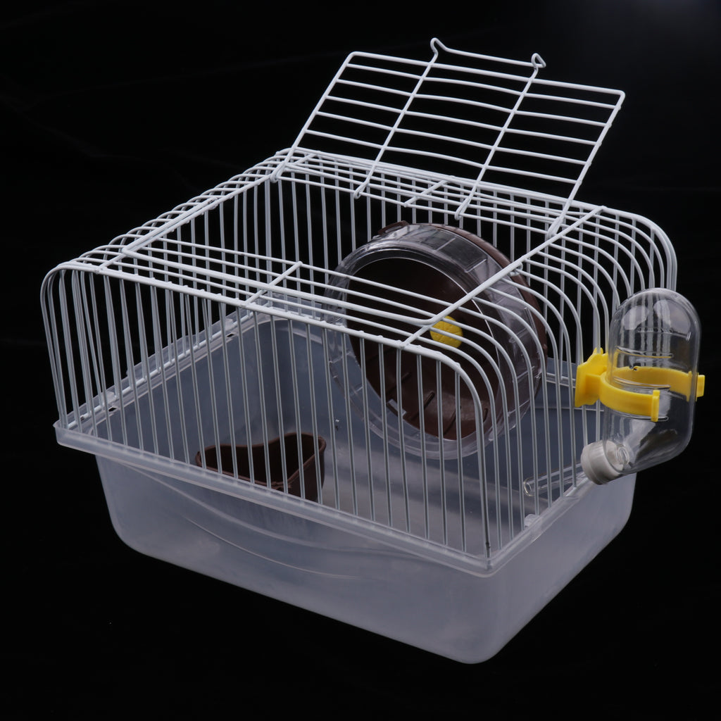Pet Hamster Cage Easy DIY Portable Habitat， Critter Dwarf Hamster Gerbil Mouse Small Animal Travel Cage Coffee