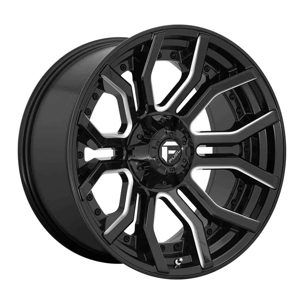 Fuel 1PC D711 RAGE D711 20X10 8X6.5 GL-BLK-MIL -18MM