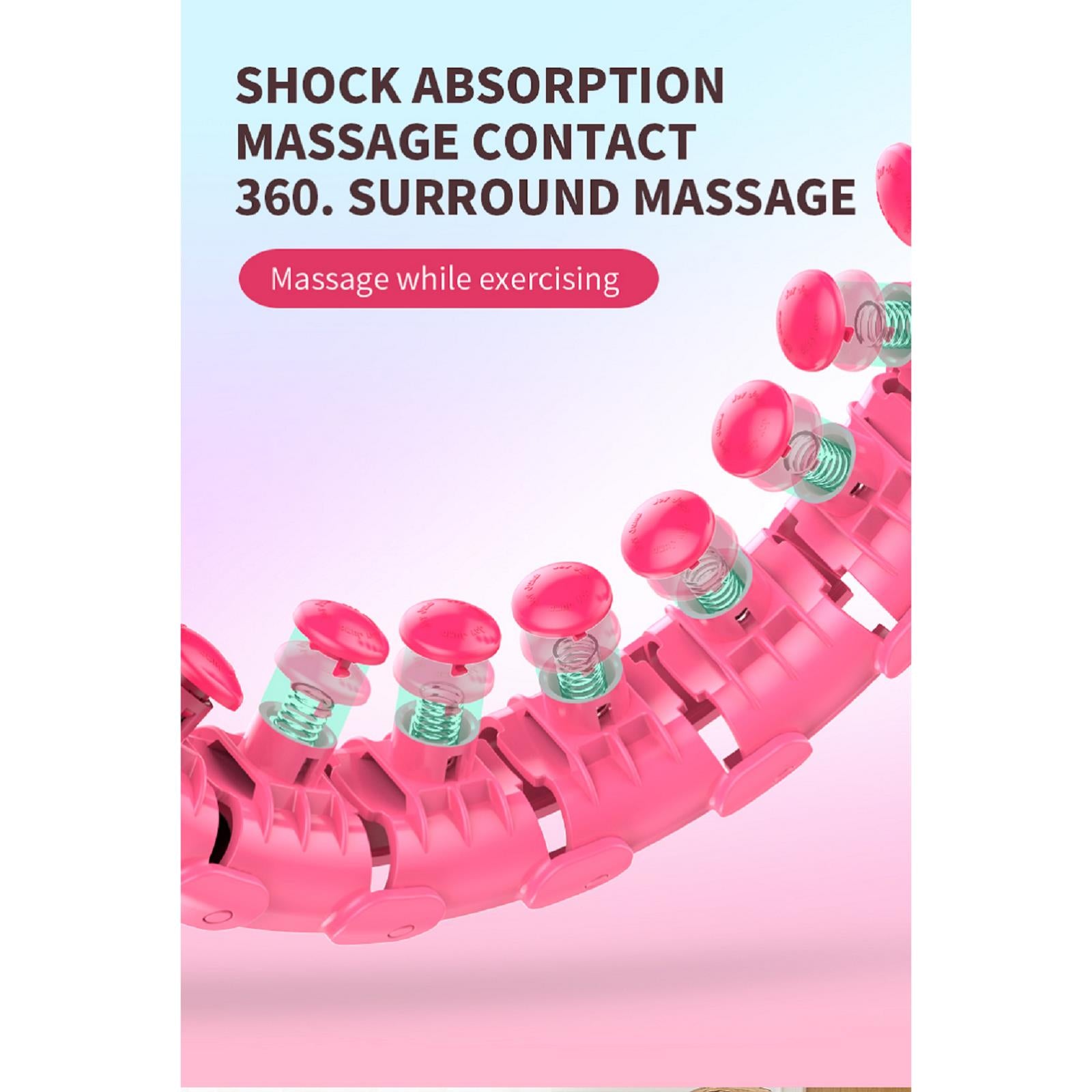 FOCUSNORM Weighted Hoop for Adults and Kids，2 in 1 Abdomen Fitness Exercise Hoop，Adjustable Auto-Spinning Ball