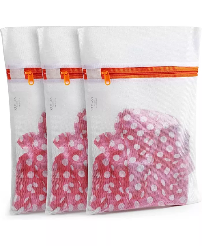 Zulay Kitchen 3 Pack Small Reusable Mesh Laundry Bags for Delicates
