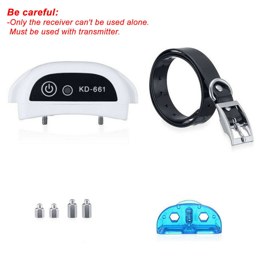 KingFurt Pet Electric Fence Containment System Wireless Waterproof Adjustable Shock Collar Pet Trainer(1-Drag-1)