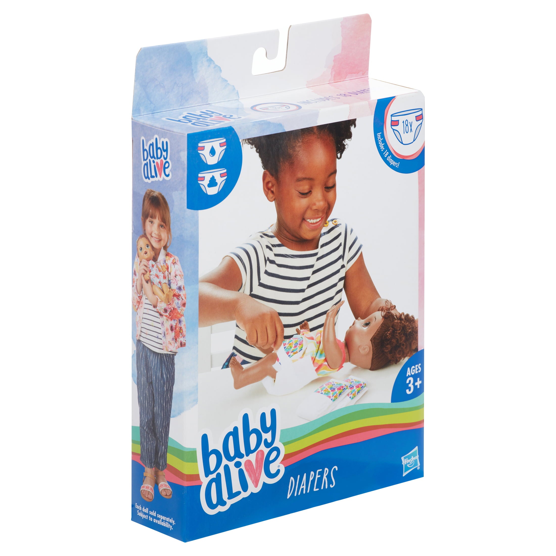 Baby Alive Doll Diapers Refill Pack, Includes an 18 pack of Diapers, Ages 3 and Up