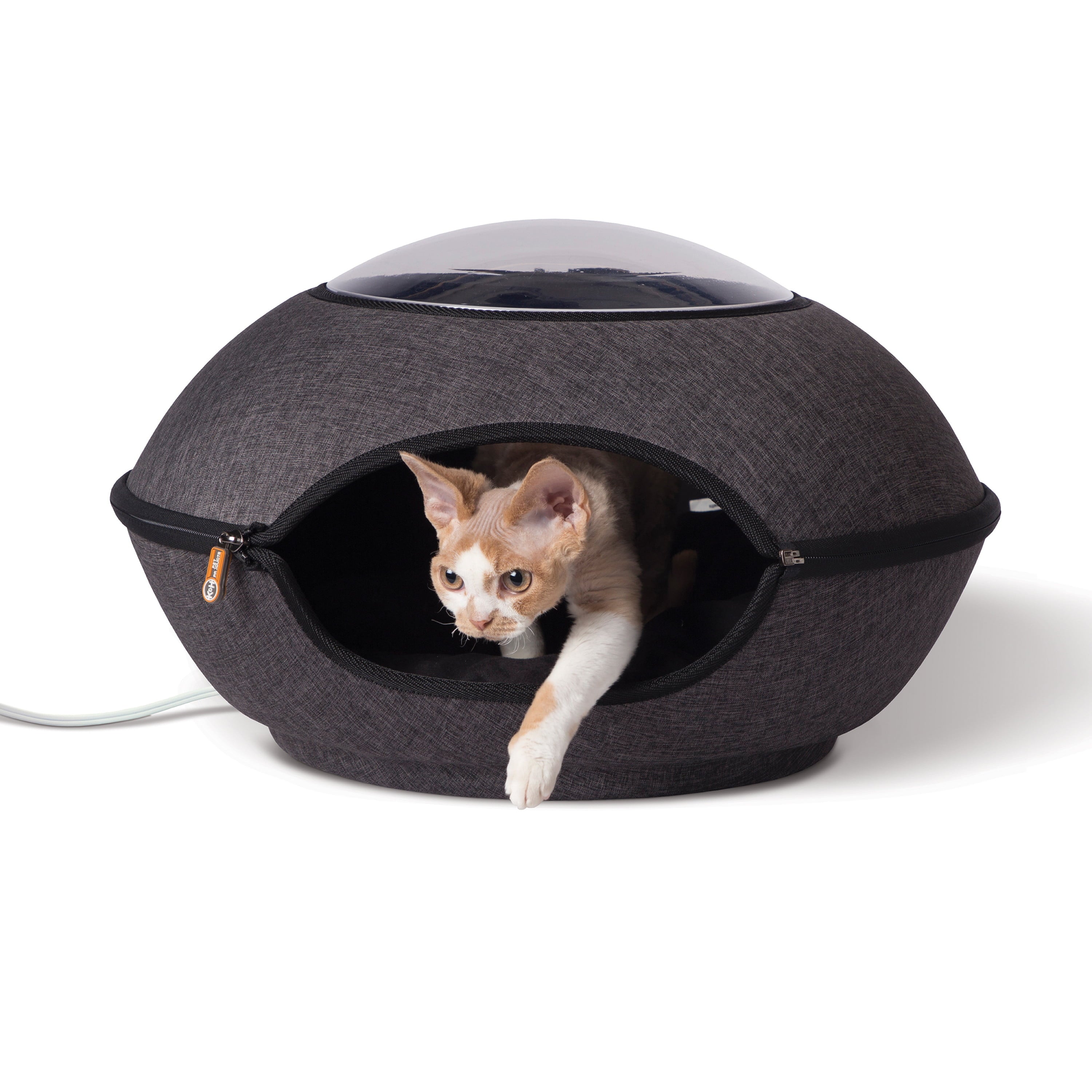 KandH Thermo Pod Pet Cat Bed， Gray