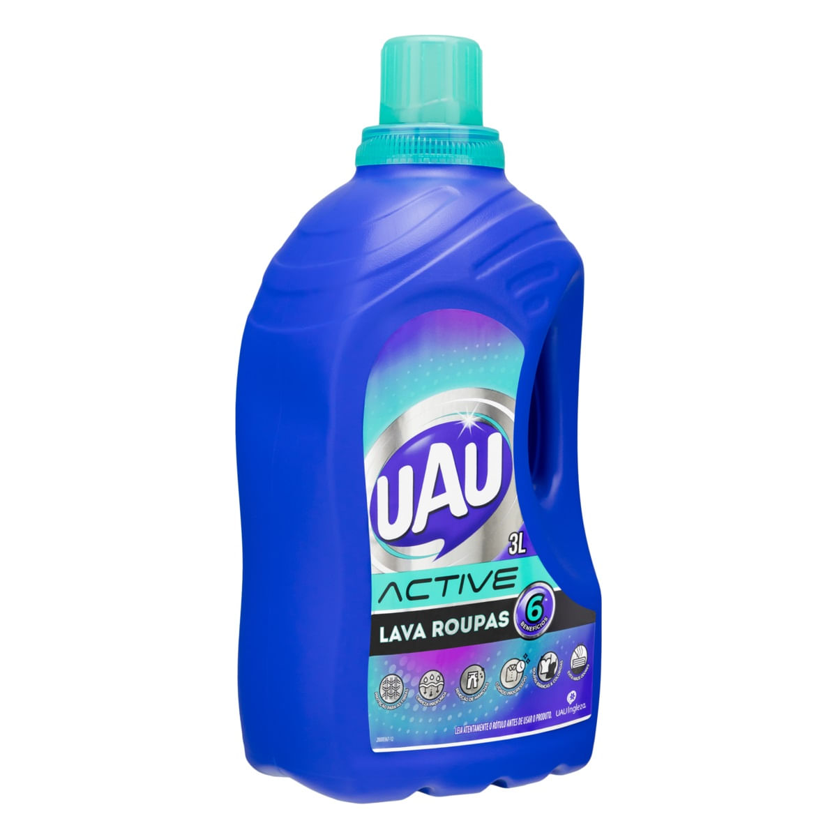 Sabao Liquido Roupas Brancas e Coloridas Uau Active 3L